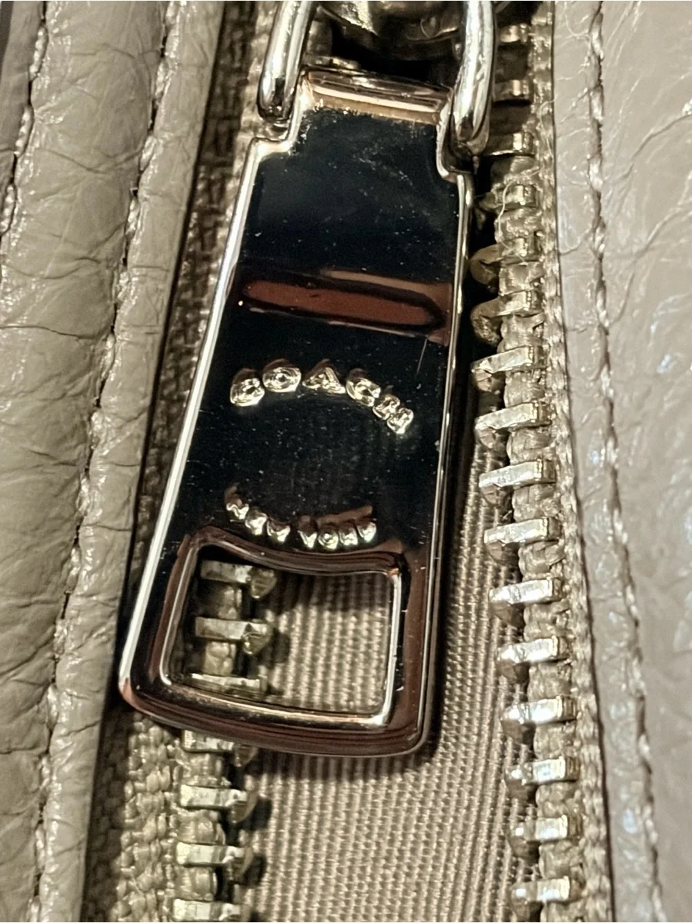 COACH Grey Lexy Shoulder Bag